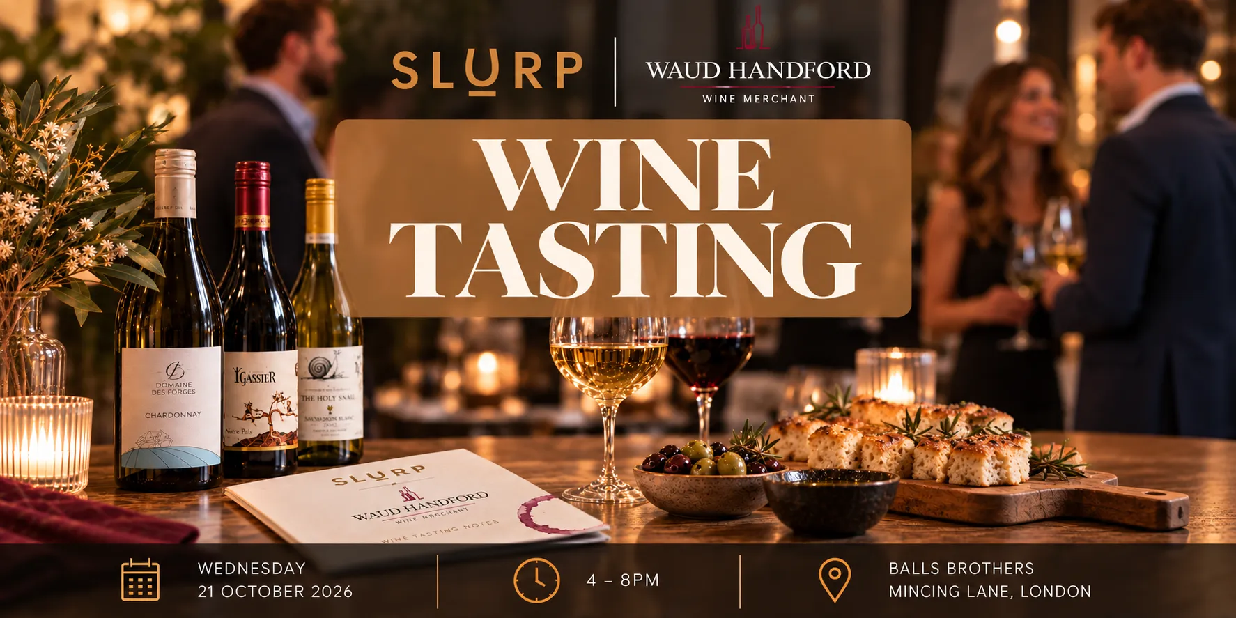 Slurp x Waud Handford Wine Tasting