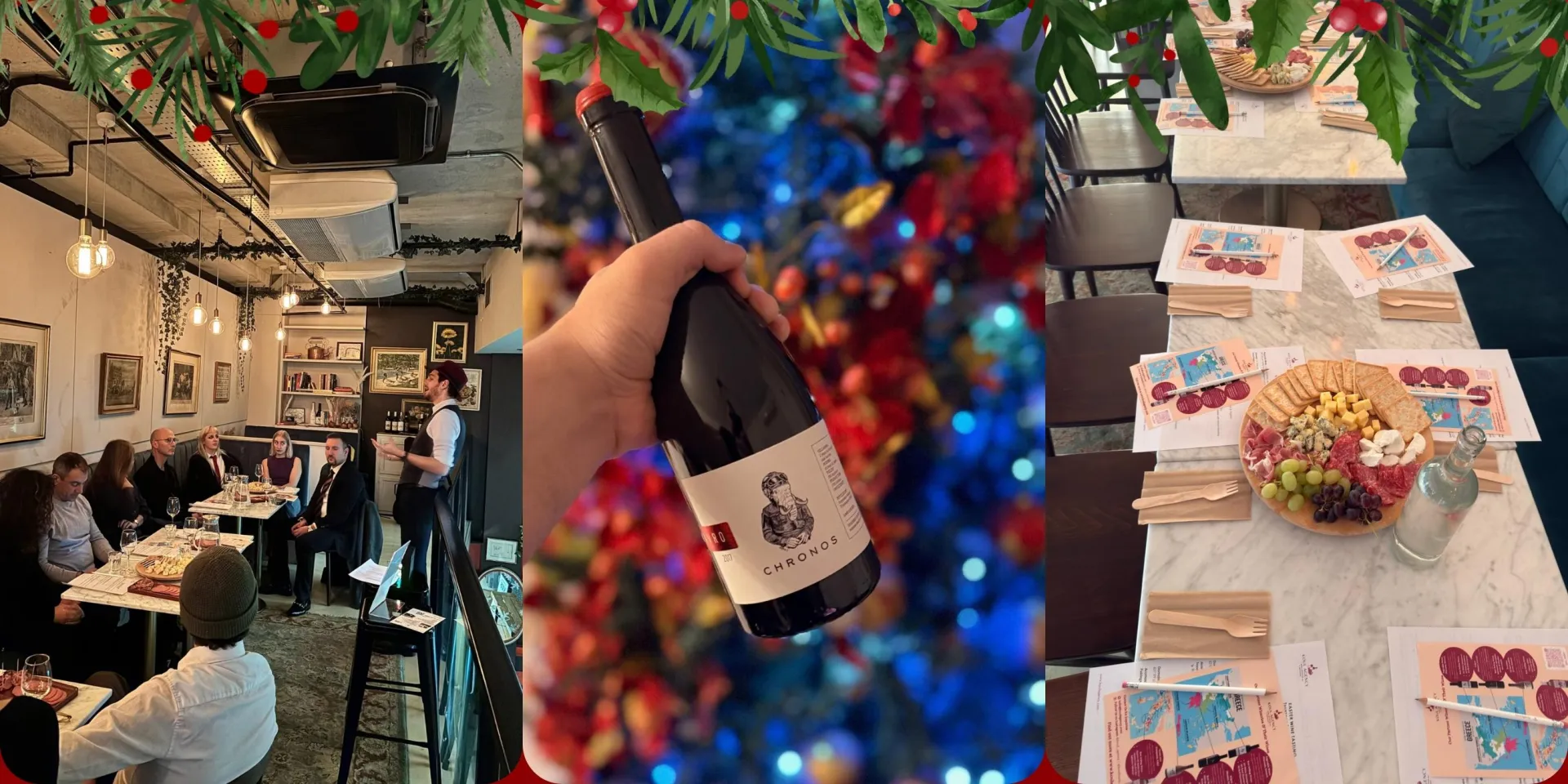 A Christmas Wine Tasting in London | Greece Meets Italy