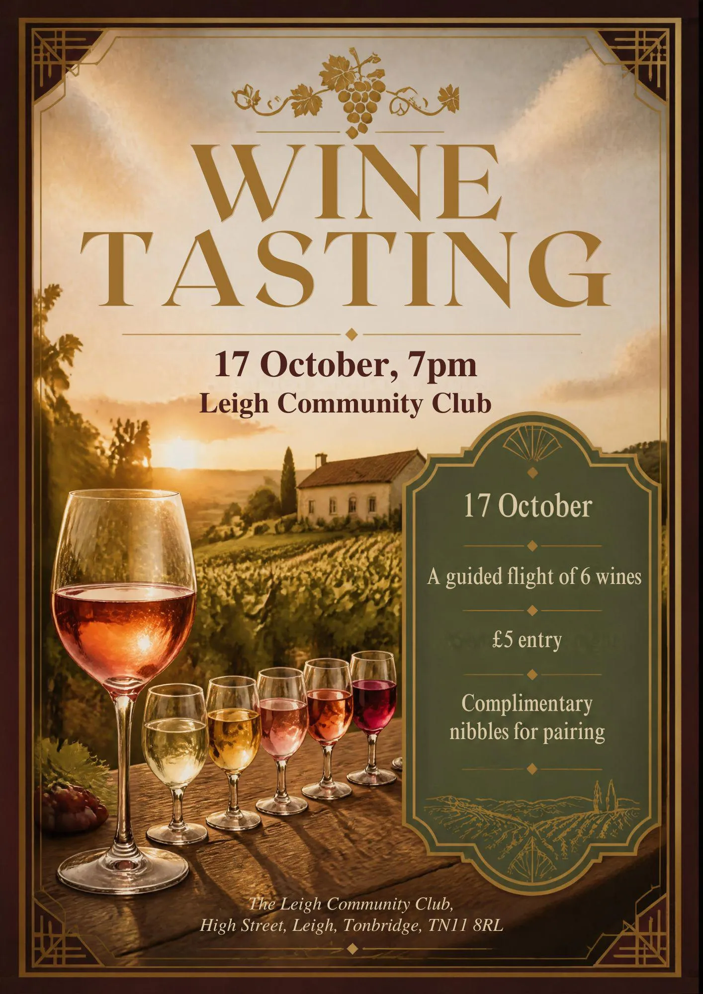 Leigh Community Club Wine Tasting