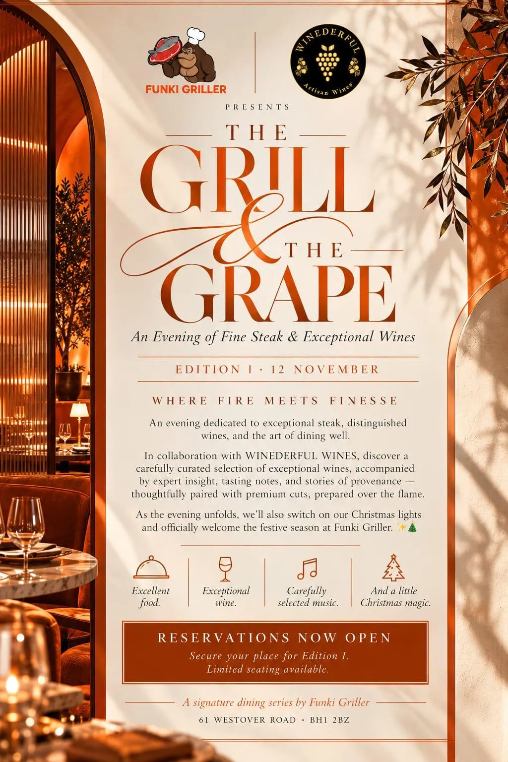 The Grill & The Grape: An Evening of Fine Steak & Exceptional Wines, Edition I