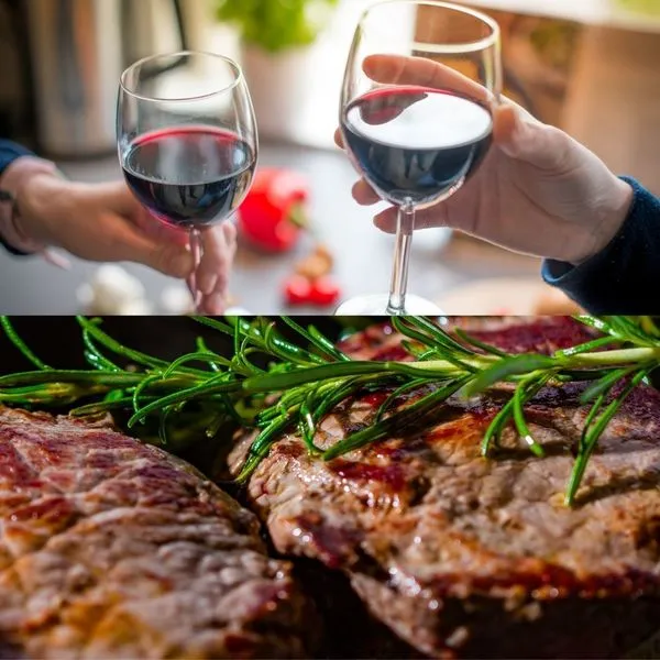 Fabulous Fillet Steak with flight of Red Wine