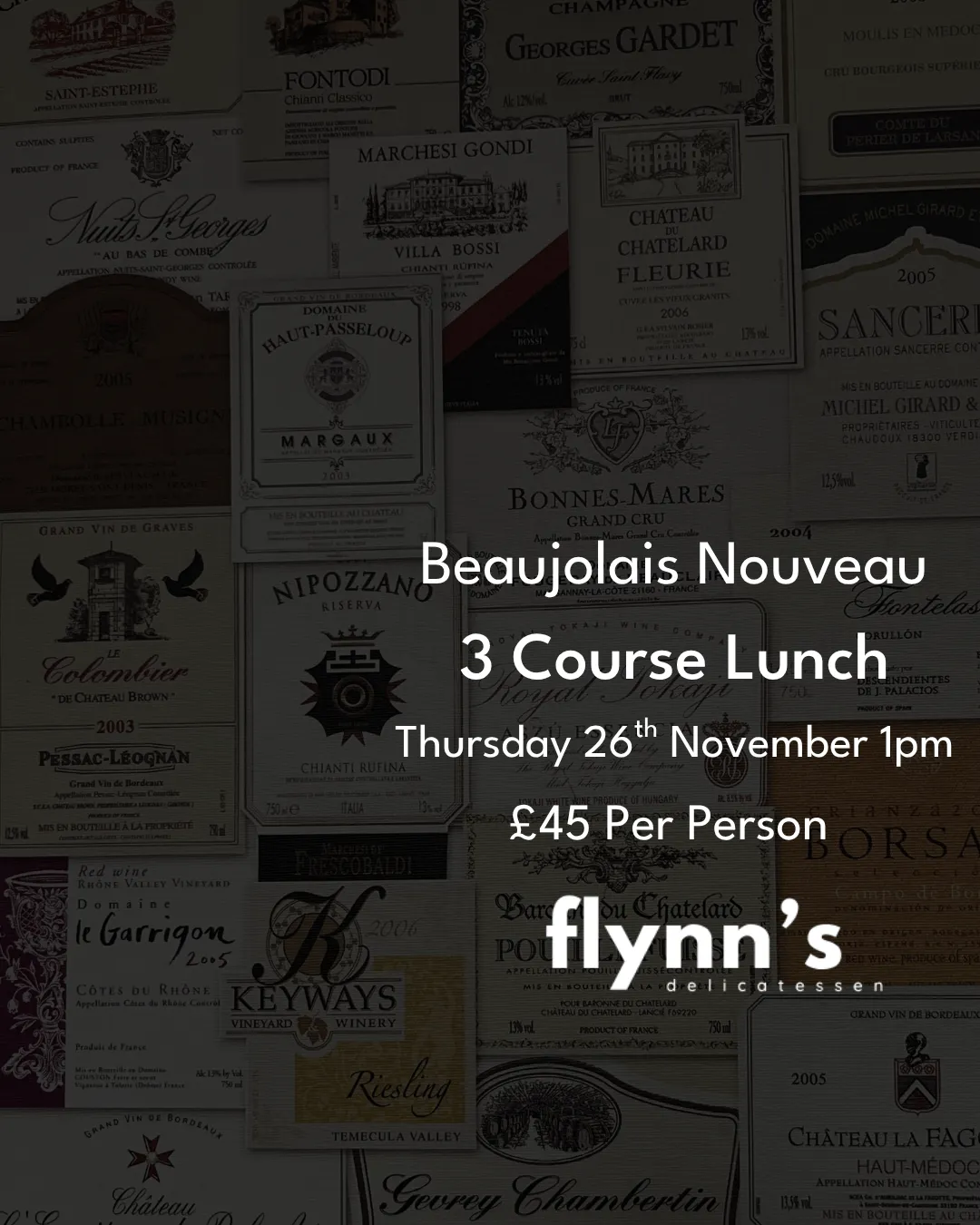 Beaujolais Nouveau Lunch at Flynn's