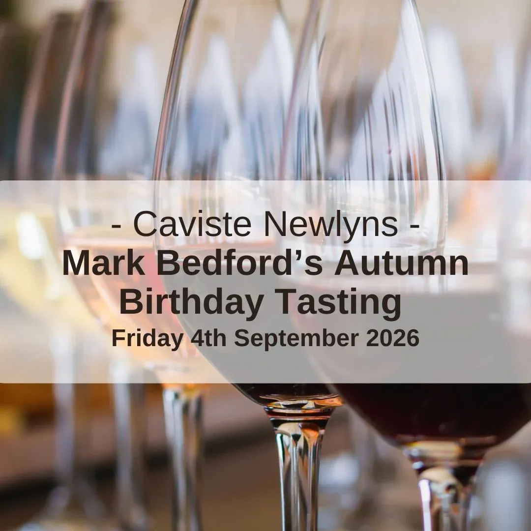 Mark Bedford's Birthday Early Autumn Tasting - Friday 4th September 2026