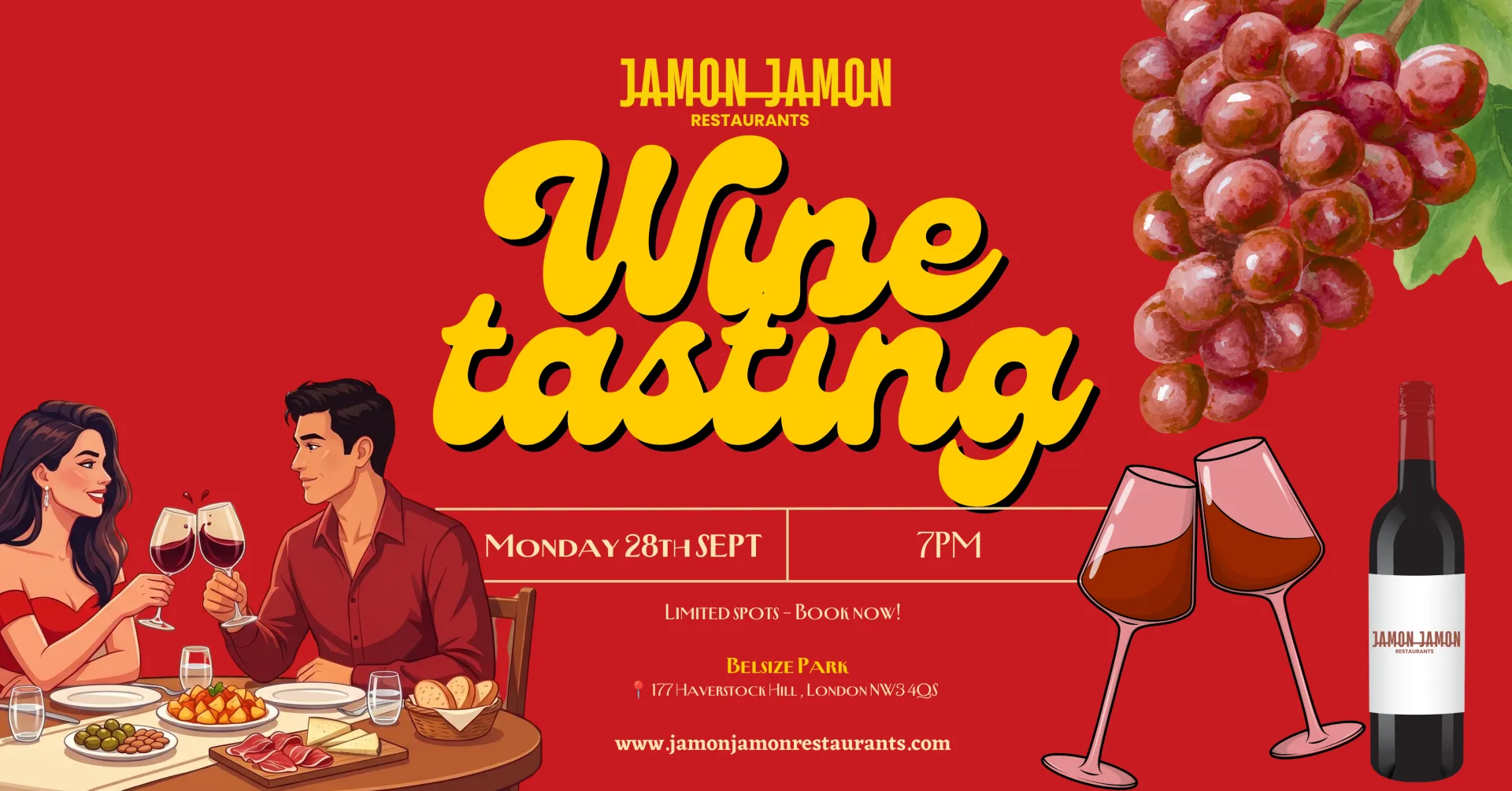 Spanish Wine Tasting | 8 Wines & Tapas | 28th September