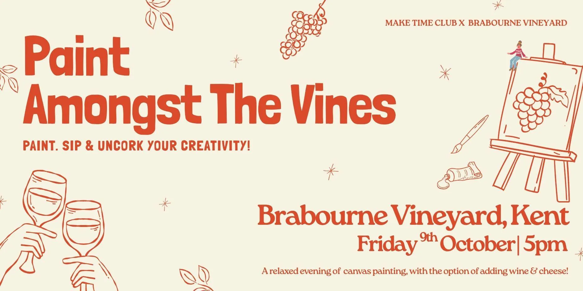 Paint Amongst The Vines: At Brabourne Vineyard