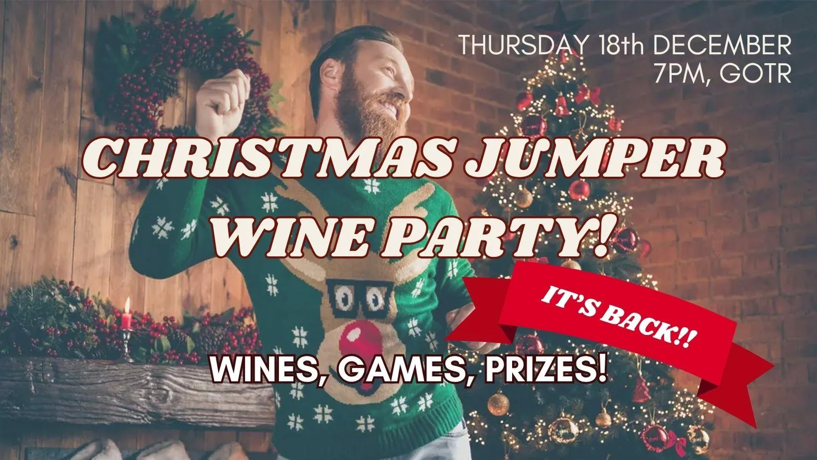 IT'S BACK! CHRISTMAS JUMPER WINE PARTY 2026 - The last sesh of the year!